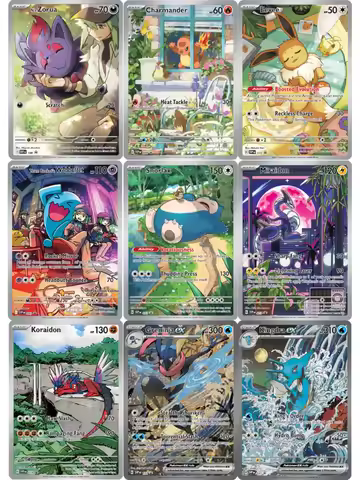 9Pcs PTCG Pokemon Cards SV Scarlet Violet Promo Card Holo Rare Battle Snorlax Charmander Wobbuffet E