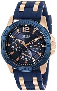 GUESS Men s Stainless Steel Casual Silicone Watch