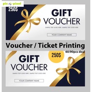 [1-2 DAYS SG SELLER ] VOUCHER / TICKET PRINTING SERVICE 60/90pcs deal
