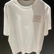 COACH New Casual Printing Pattern Korean Round Neck T-shirt Unisex