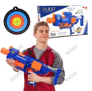 Monster Blaster Soft Bullet Toy Gun Automatic Rotation Super Gun for Kids Battery Operated Nerf Style