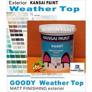 15L KANSAI PAINT GOODY WEATHER TOP EXTERIOR WALL EMULSION/FUNGUS &amp; ALGAE RESISTANCE / 5 Years Performance Warranty..1/2
