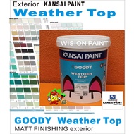 15L KANSAI PAINT GOODY WEATHER TOP EXTERIOR WALL EMULSION/FUNGUS & ALGAE RESISTANCE / 5 Years Perfor