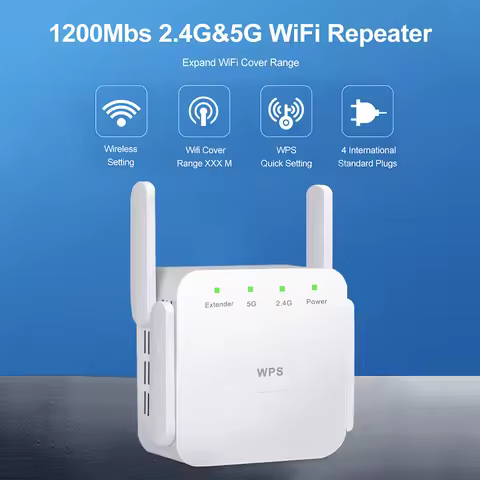5Ghz 300M WiFi Extender Long Range Wireless WIFI Booster AC1200 Adapter 1200Mbps Wi-Fi Amplifier 802