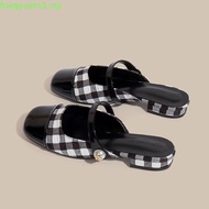 [Ready Stock] 2023 New Style CNK Small Fragrance Baotou Lazy Shoes Flat Bottom Versatile Color Match
