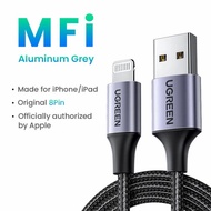 UGREEN MFi Lightning to USB 2.4A Fast Charging Cable for iPhone 14 13 Pro Max iPhone 14 Plus iPhone 12 11 Pro Max 11 8 Xs Max XR 7 Mobile Phone Cable USB Charger Cord