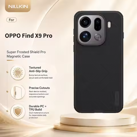 NILLKIN Magnetic Case For OPPO Find X9 Pro Frosted Shockproof Built-in Magnet Wireless Charging CA40