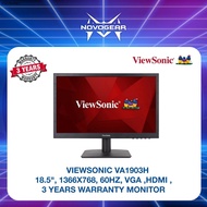 VIEWSONIC VA1903H MONITOR-  18.5" ,1366X768, 60HZ ,VGA, HDMI, 3 YEARS WARRANTY