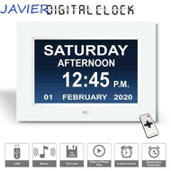 JAVIER Digital Clock Dementia Dashboard LCD Screen Large Letter Day Month Year Time Alarm Clock