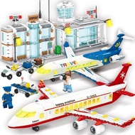 Compatible with Lego lighting version large Boeing 747 large passenger aircraft building b兼容乐高灯光版大号波