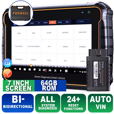 FOXWELL GT60 Automotive Scanner All System OBD2 Scanner 24 Reset Service Bi-Directional Control CAN-