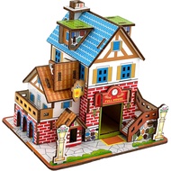 3D Puzzles for Adults, Log Cabin DIY Wooden House Model Kits for Adults to Build, Country Cottage Bu