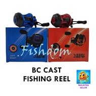 FISHDOM 10 KG BC CAST FISHING REEL 3刹车钓鱼鱼鲛 MESIN PANCING