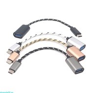 dreamedge14 Industrial TypeC to USB2 0 OTG Adapters 18cm 7inch Quick Charging Adapters Nylon