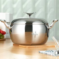 HY/🆎Germany316Stainless Steel Steamer Soup Pot Wok Stew Pot Porridge Pot Thickened Diameter24cmGas Induction Cooker Univ