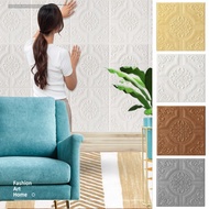 3D Pattern Wall Sticker Wall Panel Ceiling Self-adhesive Moisture-proof 3D Foam Wallpaper Bedroom Living Room Decor