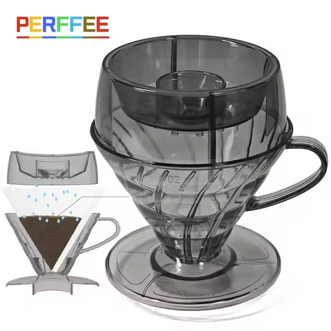 Coffee Filter Drip Shower V02 Coffee Dripper V Shape Pour Over Coffee Dripper Hand Brew Coffee Filte