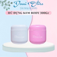 Cute pastel pink 300g body cream plastic jar - denni cosmetics