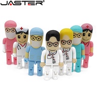 JASTER Cartoon Doctor USB Flash Drive 128G Nurse Tooth Cel USB 2.0 Pendrive 32GB 64GB  Memory Stick 