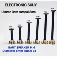 JCBC SPEAKER BOLT + M6 CLAW NUT SIZE 3CM TO 8CM L KEY