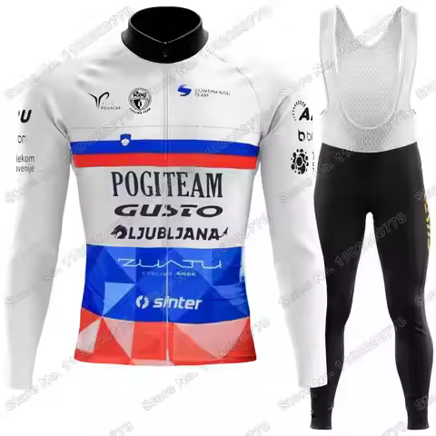 2026 Pogi Team Gusto Ljubljana Cycling Jersey Summer Winter Slovenian-Champion Mihael Štajnar Cyclin