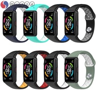 MYROE Strap Accessory Two-Color Watchband Replacement for Huawei Band 6 Honor Band 6
