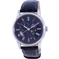 [Powermatic] Orient Sun Moon Blue Dial Leather Strap Automatic Men's Watch RA-AK0011D