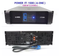 เพาเวอร์แอมป์ POWER 2400W RMS 8ohm เครื่องขยายเสียง 1200Wx2 รุ่นA-ONE IT1500