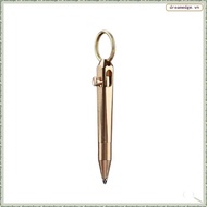 [dreamedge] Brass Quick Release Writing Pen Keychain Business Signature Pen Student  Stationery Bras