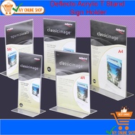 Acrylic T-Shaped Display Stand T Shape  1/3 A4 / A4 / A5 / 4R / 5R