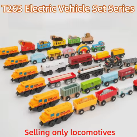 Forward and Backward Electric Train Toys Light-emitting with Music Wooden Train Toys Locomotive for 