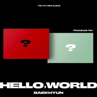 边伯贤：Hello, World - The 4th Mini Album Photobook 【Hello+World】不重复 赠【约定 +盖章】小卡不重复+ Folder+Pineapple