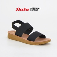 Bata Womens Mules Sandals รองเท้าส้นแบน รองเท้ารัดส้น สำหรับผู้หญิง รุ่น  Win สีดำ รหัส 5616873