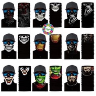 Aksesori SKULL Bandana Buff Headscarf Headwear Sarung Kepala Balaclava Topeng Muka Topeng Mulut Scarf Zumba Skeleton Jok