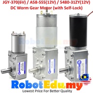 JGY370 5480-31ZY A58-555 6V 12V Worm Gear High Torque / Speed DC Geared Motor Self Lock 10RPM 27RPM 