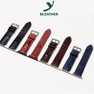 AW ostrich leather strap - hand-stitched D109 - size 38mm, 40mm, 41mm, 42mm, 44mm,45mm, 49mm-Bleathe