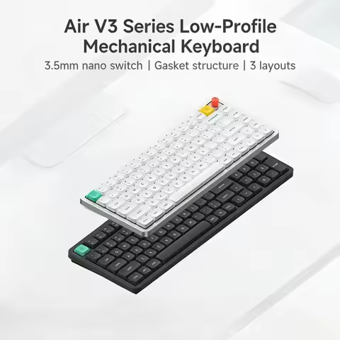 NuPhy Air65 V3 Low Profile Keyboard Wireless Tri-Mode Hot Swap 65 Keys Custom 65% Mechanical Keyboar