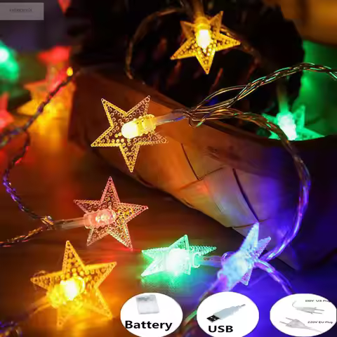 USB/Battery 3M/5M/10M Star Light LED Garland Fairy String Outdoor Lamp Christmas Holiday Wedding Par