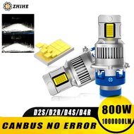 2PCS D2S D4S LED Car Headlight Bulb HID D2R D4R Canbus Xenon Turbo Lamp Motorcycle Lights Plug&Play 