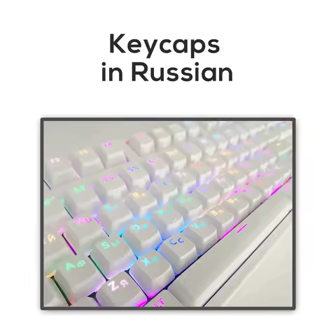 Mechanical Keyboard Keycaps OEM Profile Russian Layout German Arabic ABS Transparent 104 Keys For GK