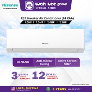 [SAVE4.0 NUR] Hisense 1.0HP 1.5HP 2.0HP 2.5HP Smart Inverter Air Conditioner E4 KAA Series R32 Wall 