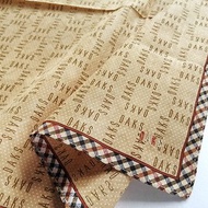 DAKS Vintage Handkerchief Pocket Square Monogram 21 x 20.5 inches