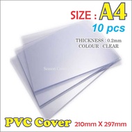 10pcs A4 PVC Rigid Sheet / Plastic Cover / Binding Cover / Presentation / Face Shield Plastic Materi