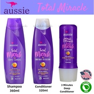 Ready Stock Aussie Total Miracle 7 in 1 Shampoo /Conditioner /Deep Conditioner Apricot & Macadamia O