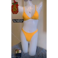 Swimsuit Yellow Two Piece Swimsuit Beach Outfit