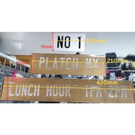 Custom Curve 3D Door Signage | Company Name | Toilet Signage and etc with US FONT