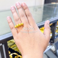 REPLIKA 24krt Gold Plated boba Ring Crum Light Gold 8 grams Premium Gold Replica Women's Ring