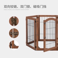 Cake Cocoa Pet Fence Foldable Wooden Dog Fence Fence Metal Mesh Dog Cage with Cat Door Indoor Door F