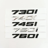 New Font Numbers Letters 730i 740i 745i 750i 760i Top ABS Emblem for BMW 7 Series Car Trunk Nameplat