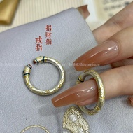 Silver Jewelry Lucky Cat Auspicious Words Sterling Silver Ring Female Pure Silver 999.9 Enamel Color